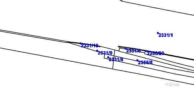 Parcela st. 2331/9 v KÚ Holešovice, Katastrální mapa