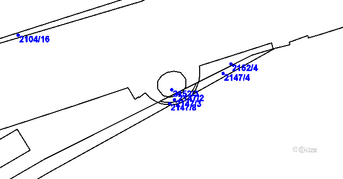 Parcela st. 2152/3 v KÚ Holešovice, Katastrální mapa