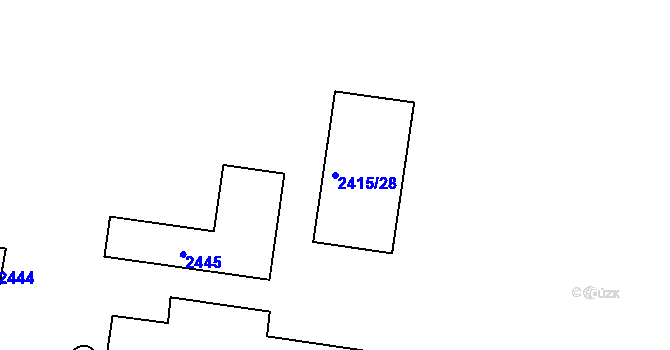 Parcela st. 2415/28 v KÚ Holešovice, Katastrální mapa