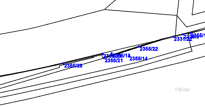 Parcela st. 2355/23 v KÚ Holešovice, Katastrální mapa