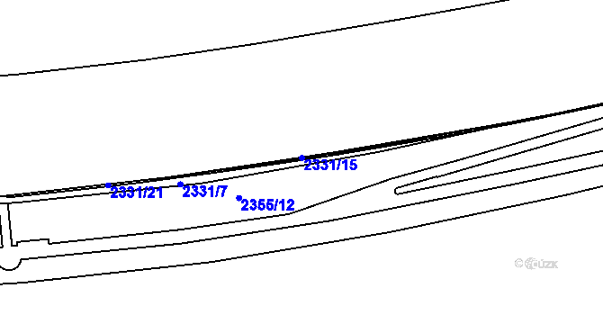 Parcela st. 2331/15 v KÚ Holešovice, Katastrální mapa