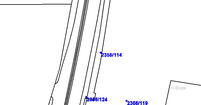 Parcela st. 2356/114 v KÚ Holešovice, Katastrální mapa