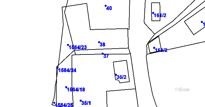 Parcela st. 37 v KÚ Troja, Katastrální mapa