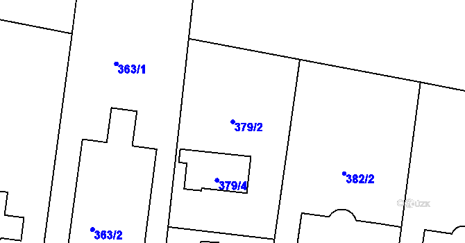 Parcela st. 379/2 v KÚ Troja, Katastrální mapa