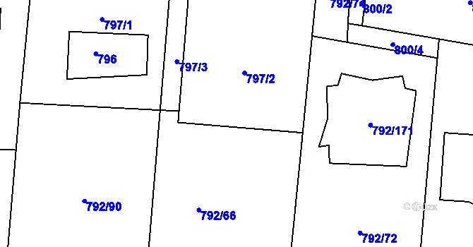 Parcela st. 792/91 v KÚ Troja, Katastrální mapa