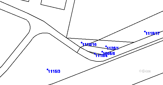 Parcela st. 1118/16 v KÚ Troja, Katastrální mapa