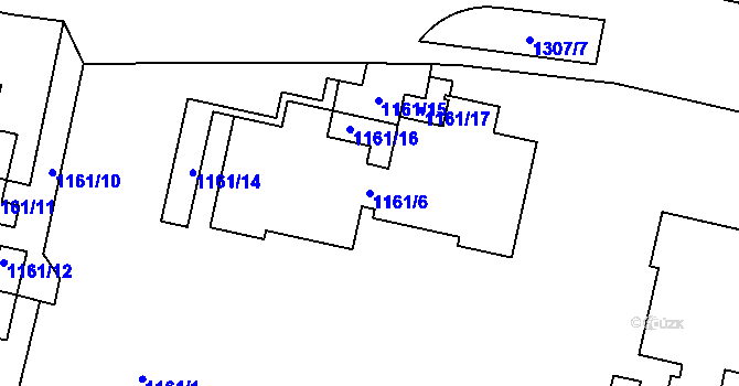 Parcela st. 1161/6 v KÚ Troja, Katastrální mapa
