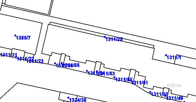 Parcela st. 1321/7 v KÚ Troja, Katastrální mapa