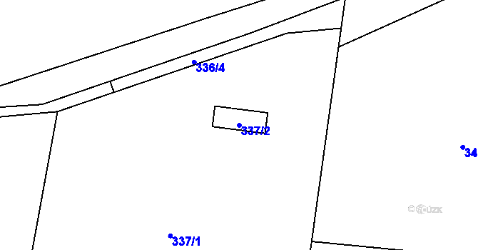 Parcela st. 337/2 v KÚ Troja, Katastrální mapa