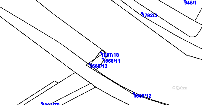 Parcela st. 1087/18 v KÚ Troja, Katastrální mapa