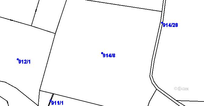 Parcela st. 914/8 v KÚ Čimice, Katastrální mapa