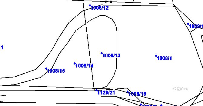 Parcela st. 1008/13 v KÚ Čimice, Katastrální mapa