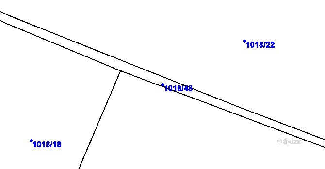 Parcela st. 1018/48 v KÚ Čimice, Katastrální mapa