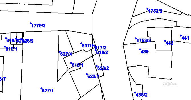 Parcela st. 618/2 v KÚ Kobylisy, Katastrální mapa
