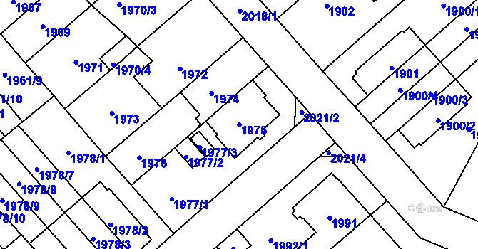 Parcela st. 1976 v KÚ Kobylisy, Katastrální mapa