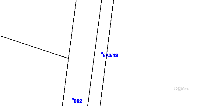 Parcela st. 523/19 v KÚ Bohnice, Katastrální mapa