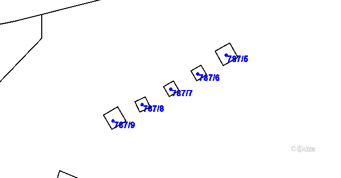Parcela st. 787/7 v KÚ Bohnice, Katastrální mapa