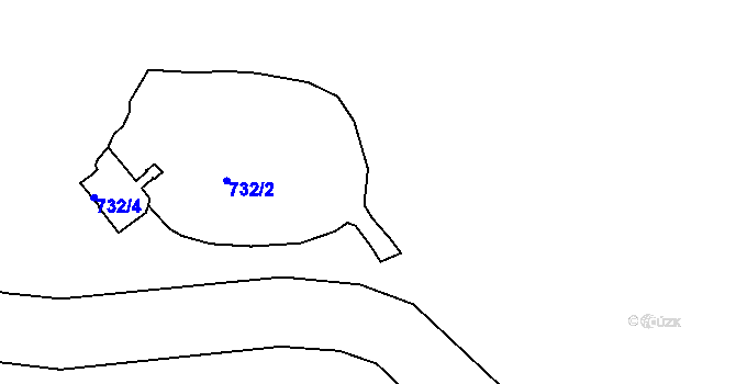 Parcela st. 732/7 v KÚ Bohnice, Katastrální mapa