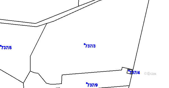 Parcela st. 737/3 v KÚ Bohnice, Katastrální mapa
