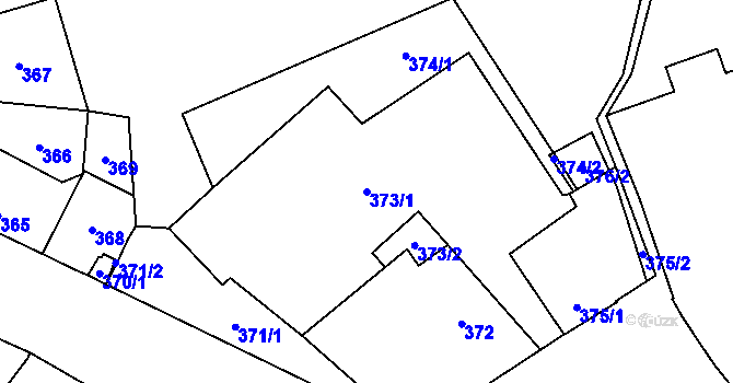 Parcela st. 373/1 v KÚ Dolní Chabry, Katastrální mapa