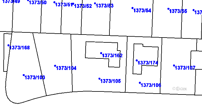 Parcela st. 1373/162 v KÚ Dolní Chabry, Katastrální mapa