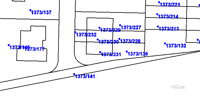 Parcela st. 1373/231 v KÚ Dolní Chabry, Katastrální mapa