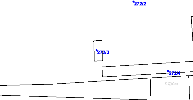 Parcela st. 272/3 v KÚ Libeň, Katastrální mapa