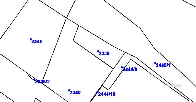 Parcela st. 2339 v KÚ Libeň, Katastrální mapa