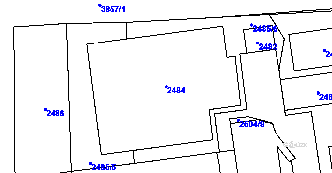 Parcela st. 2484 v KÚ Libeň, Katastrální mapa