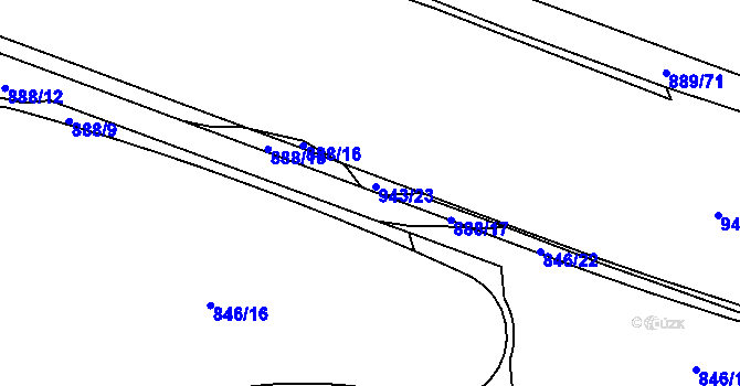 Parcela st. 943/24 v KÚ Karlín, Katastrální mapa