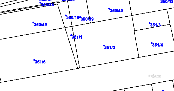 Parcela st. 351 v KÚ Karlín, Katastrální mapa