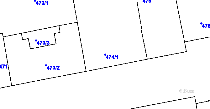 Parcela st. 474/1 v KÚ Karlín, Katastrální mapa