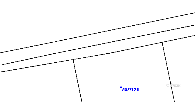 Parcela st. 767/211 v KÚ Karlín, Katastrální mapa
