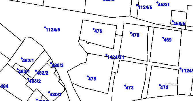 Parcela st. 477 v KÚ Prosek, Katastrální mapa