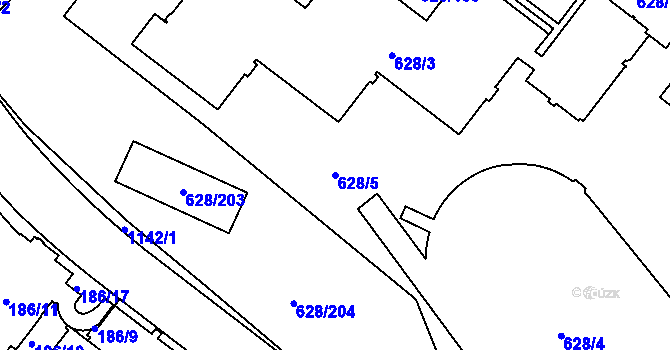 Parcela st. 628/5 v KÚ Prosek, Katastrální mapa