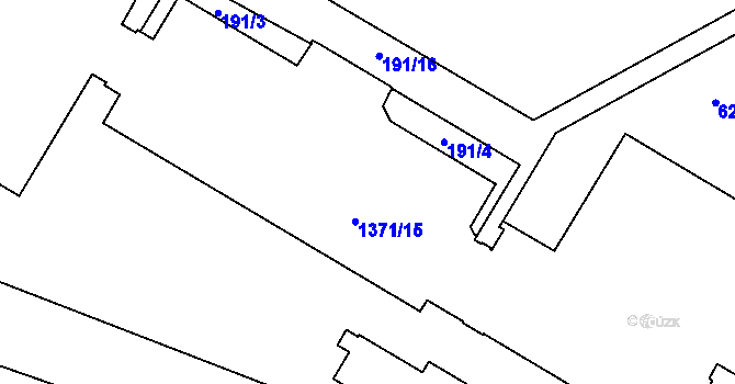 Parcela st. 1371/9 v KÚ Prosek, Katastrální mapa