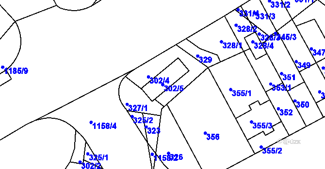 Parcela st. 302/5 v KÚ Prosek, Katastrální mapa