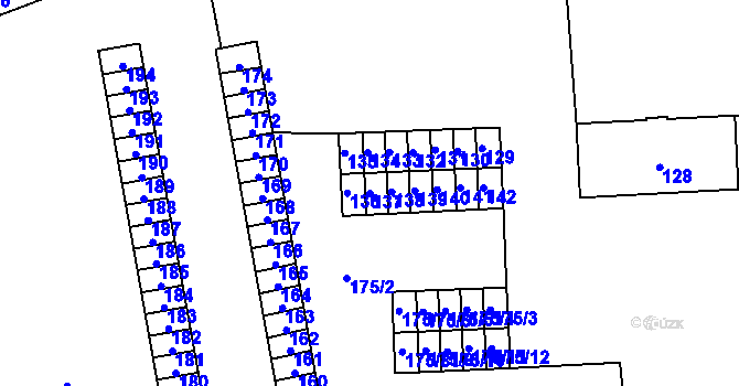 Parcela st. 137 v KÚ Kbely, Katastrální mapa