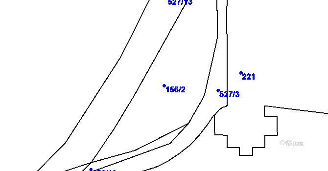 Parcela st. 156/2 v KÚ Hrdlořezy, Katastrální mapa