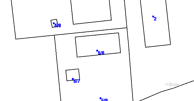 Parcela st. 5/6 v KÚ Hrdlořezy, Katastrální mapa