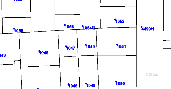 Parcela st. 1049 v KÚ Strašnice, Katastrální mapa