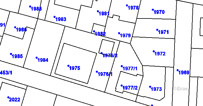 Parcela st. 1976/2 v KÚ Strašnice, Katastrální mapa