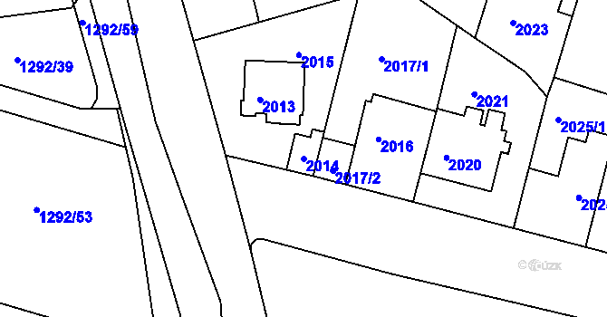 Parcela st. 2014 v KÚ Strašnice, Katastrální mapa