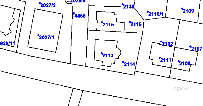 Parcela st. 2113 v KÚ Strašnice, Katastrální mapa