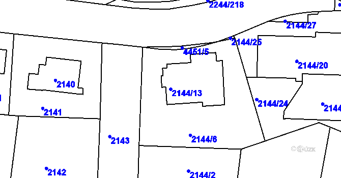 Parcela st. 2144/13 v KÚ Strašnice, Katastrální mapa