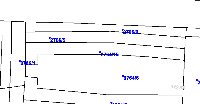 Parcela st. 2764/15 v KÚ Strašnice, Katastrální mapa