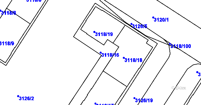 Parcela st. 3118/16 v KÚ Strašnice, Katastrální mapa