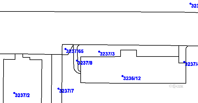 Parcela st. 3237/3 v KÚ Strašnice, Katastrální mapa