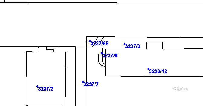 Parcela st. 3237/8 v KÚ Strašnice, Katastrální mapa