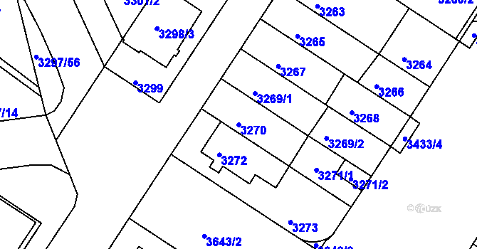 Parcela st. 3270 v KÚ Strašnice, Katastrální mapa